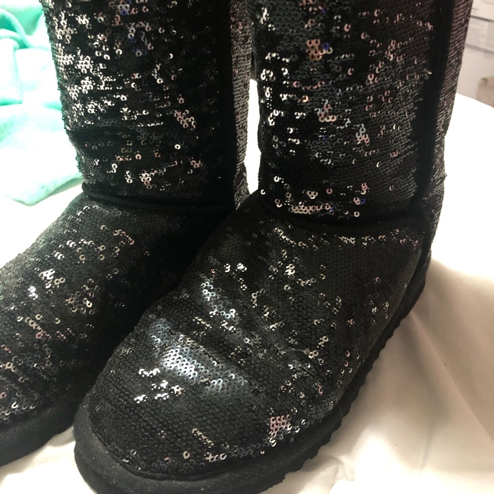 Sparkly black boots